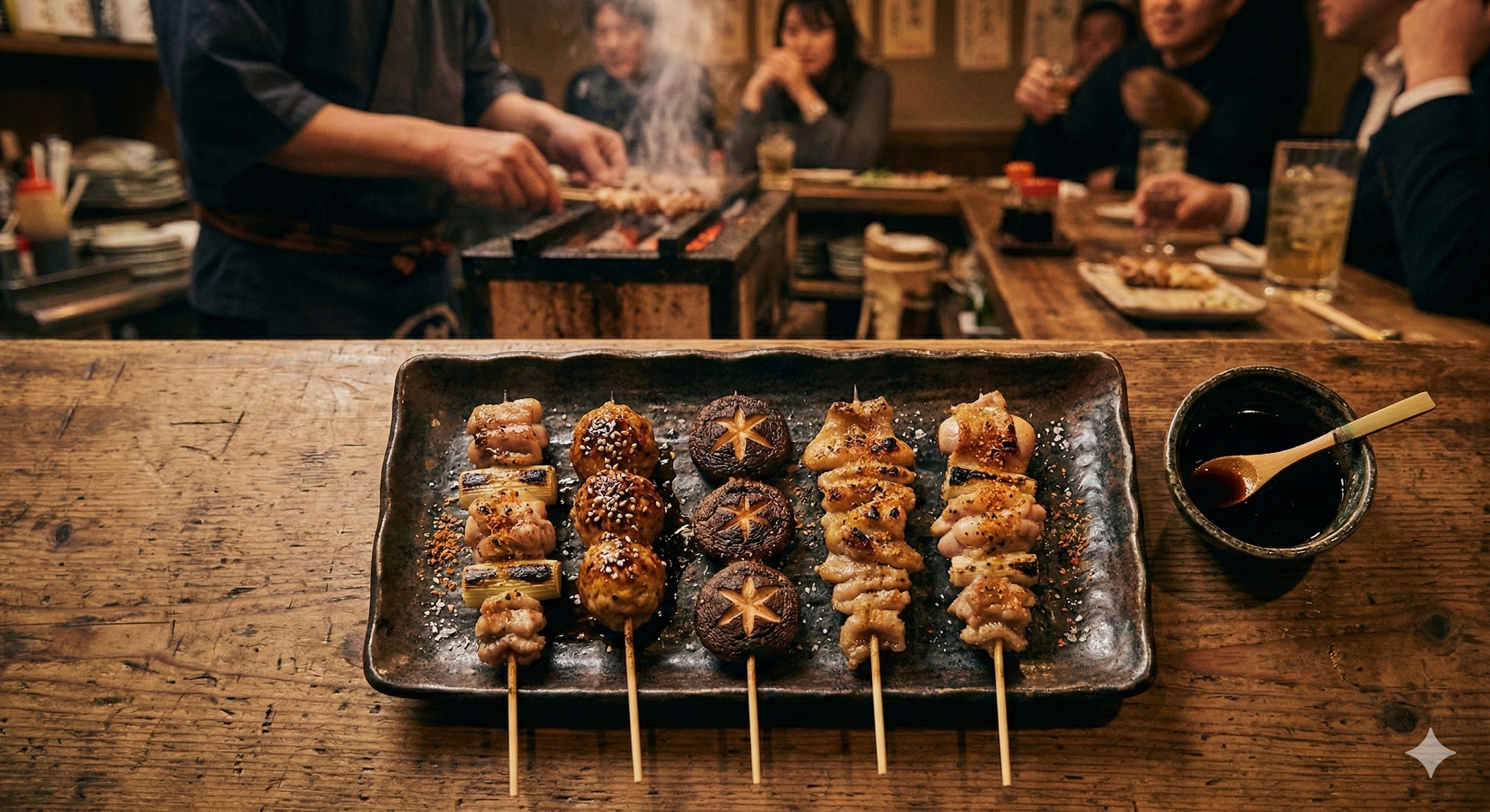 おまかせ串焼き五本盛り